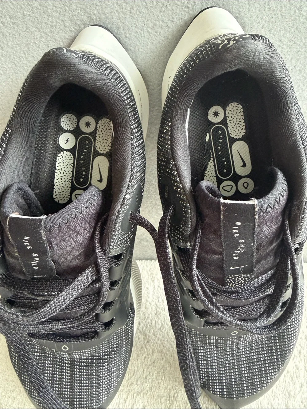 Nike Air Zoom Pegasus 38 Shield s7.5 Women’s Black Waterproof Shoes DC4074-001 - Picture 11 of 11